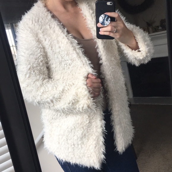 AMBIANCE/ plush faux fur jacket - Picture 2 of 8